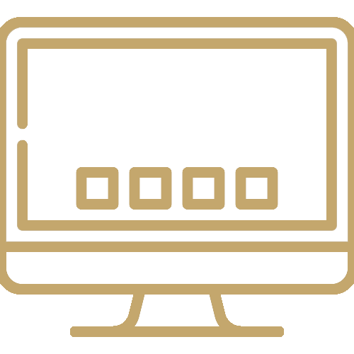 Digitalisierung Gold Icon